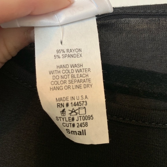 Black empire waist long sleeve top - Picture 7 of 7